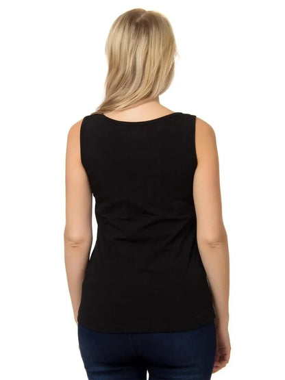 A Little Bit Dramatic" U-Neck Cotton Tank Top - High Street Novelty Sleeveless Tee for the Bold & Playful