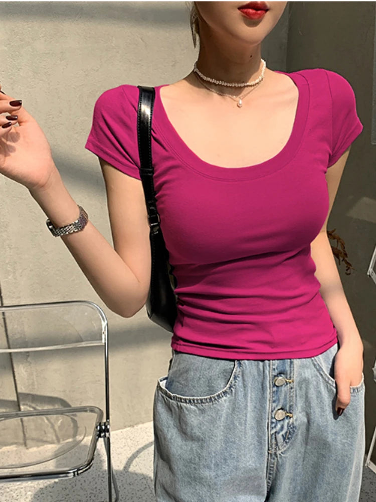 Korean Fashion Casual Slim Fit Women's T-Shirt